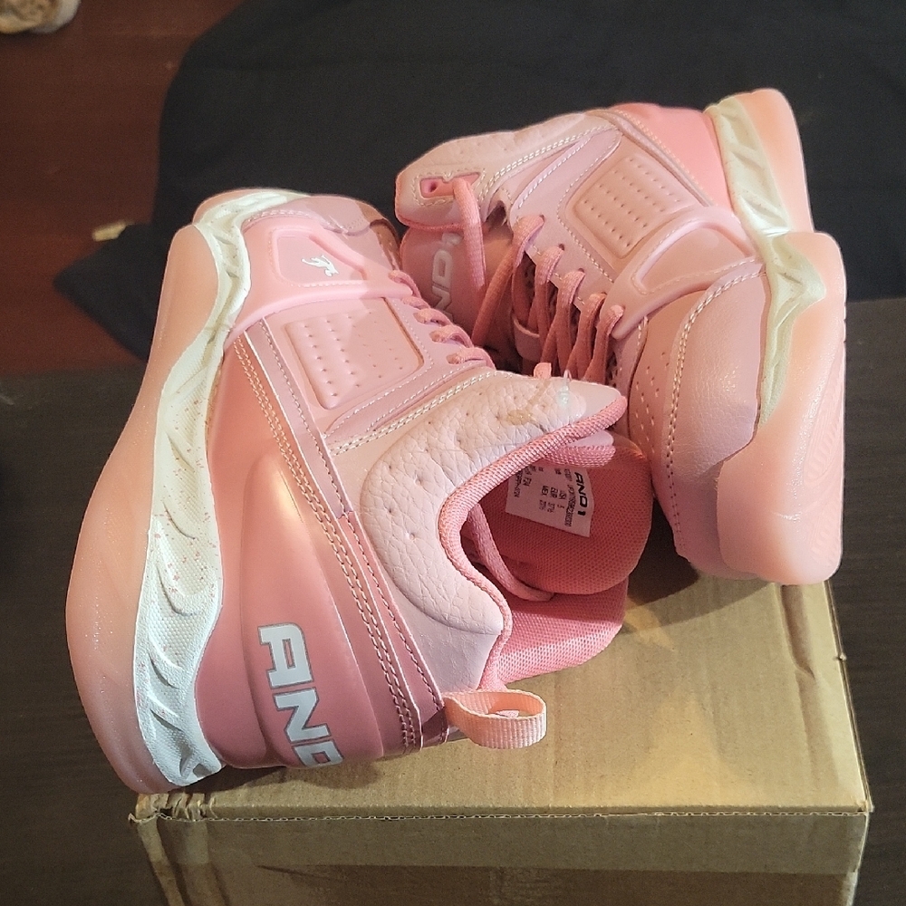 And1 Assist 6.0 Youth Athletic Sneakers in pink W6.5/M5 Brand New - Picture 7 of 10